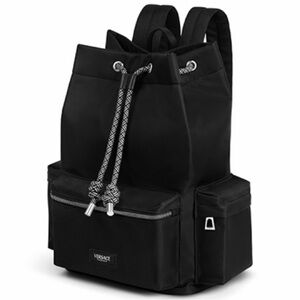 Versace Fragrances Unisex Nylon Drawstring Backpack - Black